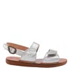 ANCIENT GREEK SANDALS ANCIENT GREEK SANDALS KIDS SILVER ILIADA OPEN-TOE SANDALS