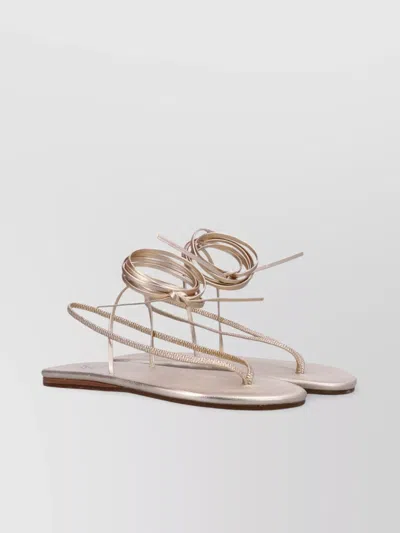Ancient Greek Sandals Lace Up Strappy Ankle Wrap Sandals