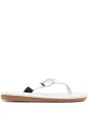 Ancient Greek Sandals ‘laconia' Wavy Band Patent Leather Thong Sandals In Silber