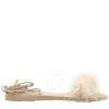 Ancient Greek Sandals Ladies Beige Choros Flat Sandals In Beige
