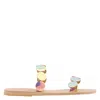 Ancient Greek Sandals Ladies Dawn St Tropez Iridescent Vachetta Flat Sandals