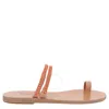 Ancient Greek Sandals Ladies Skalida Flat Sandals In Pink