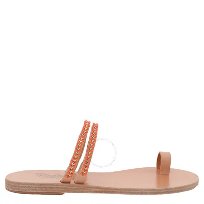 Ancient Greek Sandals Ladies Skalida Flat Sandals In Pink