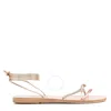 Ancient Greek Sandals Treli Sandals In Silver Tone