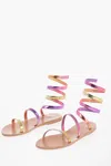 Ancient Greek Sandals Laminated Effect Leather Gladiator Sandals In Multi