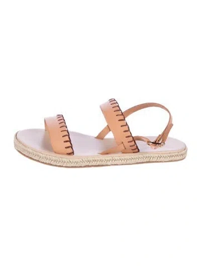 Pre-owned Ancient Greek Sandals Leather Animal Print Espadrilles In Pink