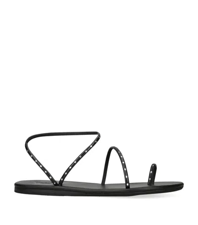 Ancient Greek Sandals Leather Astro Sandals In Black