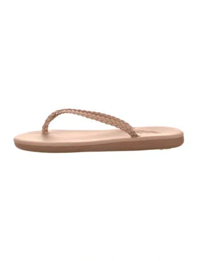 Pre-owned Ancient Greek Sandals Leather Braided Accents In Neutrals