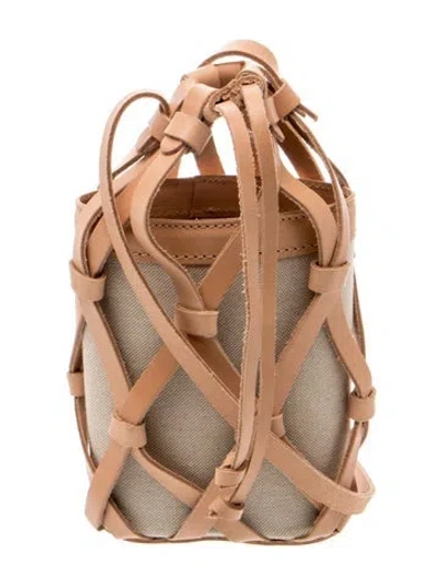 Pre-owned Ancient Greek Sandals Leather Bucket Bag In Neutral