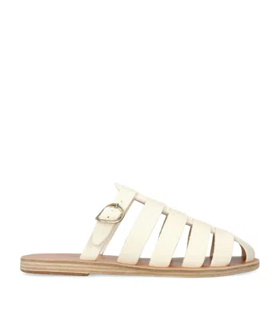 Ancient Greek Sandals Leather Cosmia Sandals In White
