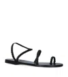 Ancient Greek Sandals Woman Thong Sandal Black Size 8 Soft Leather In Black