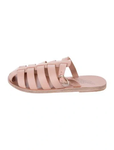 Pre-owned Ancient Greek Sandals Leather Flats In Neutrals
