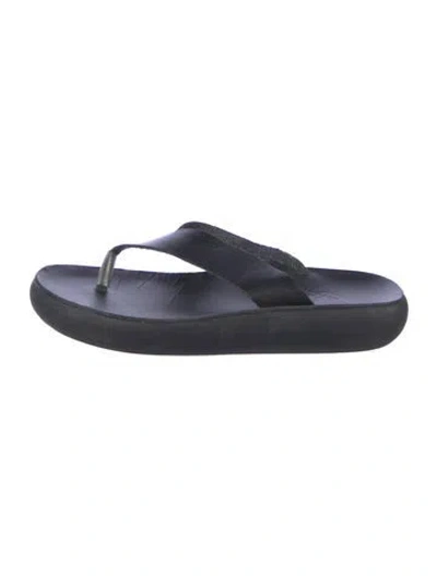 Pre-owned Ancient Greek Sandals Leather Flip Flops In Blue