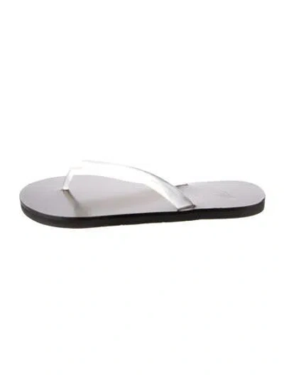 Pre-owned Ancient Greek Sandals Leather Flip Flops In Brown