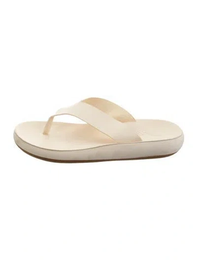 Pre-owned Ancient Greek Sandals Leather Flip Flops In Neutrals