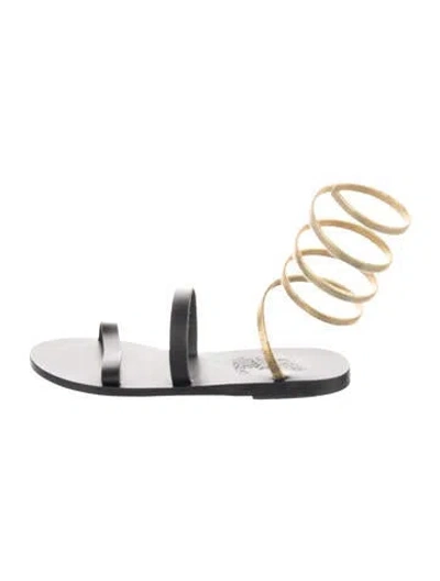 Pre-owned Ancient Greek Sandals Leather Gladiator Sandals In Multi