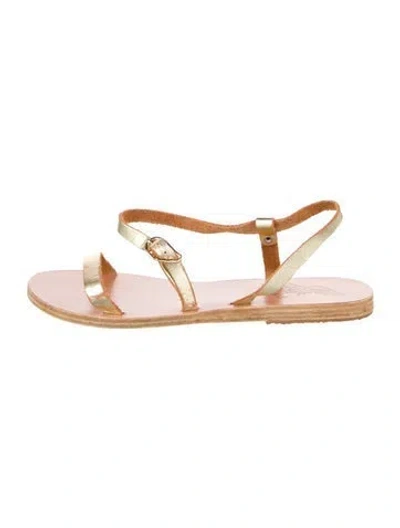 Pre-owned Ancient Greek Sandals Leather Gladiator Sandals In Pink