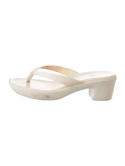Pre-owned Ancient Greek Sandals Leather In Neutrals