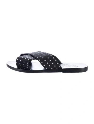 Pre-owned Ancient Greek Sandals Leather Polka Dot Print Sandals In Multi