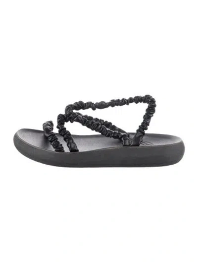 Pre-owned Ancient Greek Sandals Leather Sandals In Black