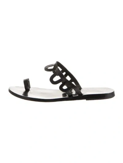 Pre-owned Ancient Greek Sandals Leather Sandals In Black