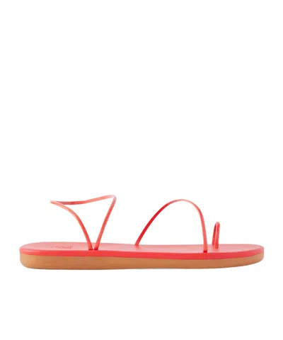 Ancient Greek Sandals Kansiz Leather Sandals In Red