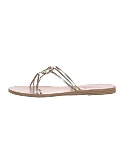 Pre-owned Ancient Greek Sandals Leather Sandals In Brown/metallic/neutrals