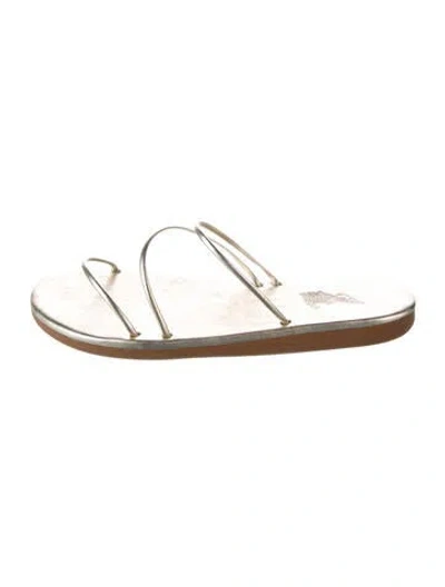 Pre-owned Ancient Greek Sandals Leather Sandals In Gold