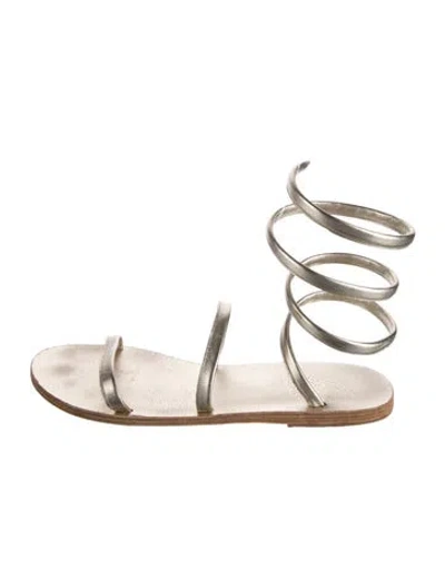 Pre-owned Ancient Greek Sandals Leather Sandals In Gold