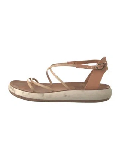 Pre-owned Ancient Greek Sandals Leather Sandals In Neutrals