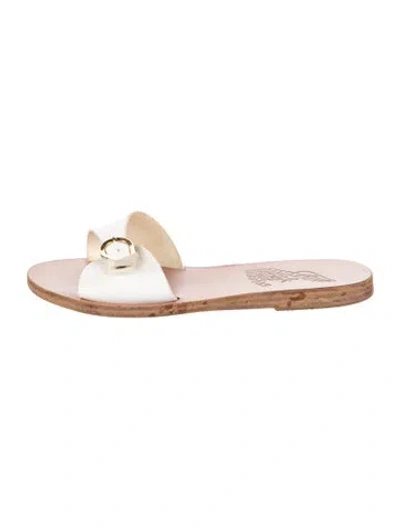 Pre-owned Ancient Greek Sandals Leather Slides In Blue