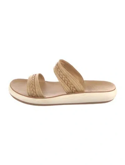 Pre-owned Ancient Greek Sandals Leather Slides In Brown