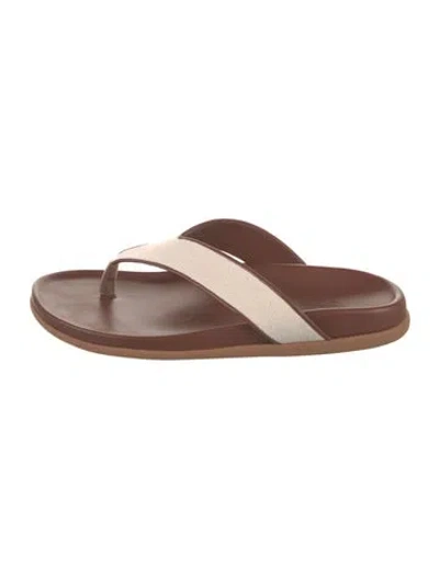 Pre-owned Ancient Greek Sandals Leather Slides In Brown