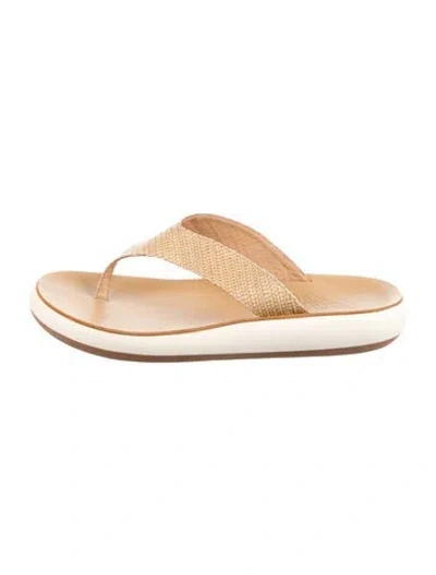 Pre-owned Ancient Greek Sandals Leather Slides In Neutral