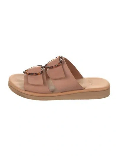 Pre-owned Ancient Greek Sandals Leather Slides In Neutral