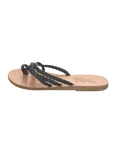 Pre-owned Ancient Greek Sandals Leather Slides In Neutral