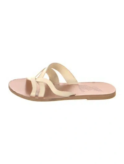 Pre-owned Ancient Greek Sandals Leather Slides In Neutrals