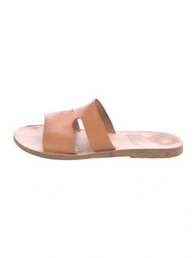 Pre-owned Ancient Greek Sandals Leather Slides In Neutrals
