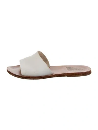 Pre-owned Ancient Greek Sandals Leather Slides In White