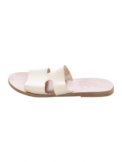 Pre-owned Ancient Greek Sandals Leather Slides In White