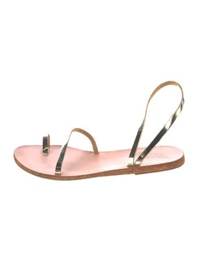Pre-owned Ancient Greek Sandals Leather Slingback Sandals In Pink