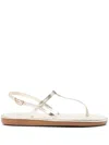 Ancient Greek Sandals Lito Leather Thong Sandals In Gold