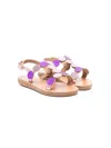 Ancient Greek Sandals Little Uranos Leather Sandals In 紫色