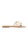 Ancient Greek Sandals Logo Flat Slippers In Nude