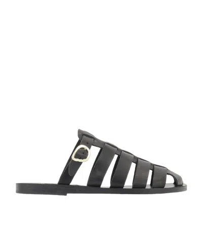 Ancient Greek Sandals Cosmia Slippers In Black