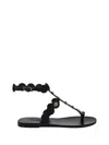 Ancient Greek Sandals Flat Sole Open Toe Sandals With Studs In Black