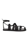 Ancient Greek Sandals Man Sandals Black Size 8 Leather