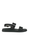 Ancient Greek Sandals Man Sandals Black Size 9 Cowhide In Black