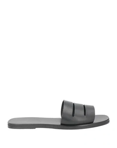 Ancient Greek Sandals Man Sandals Black Size 9 Leather