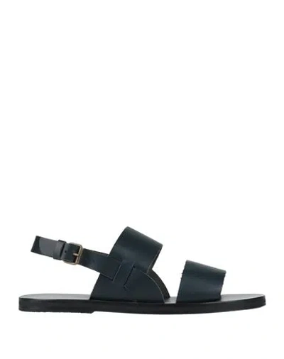 Ancient Greek Sandals Man Sandals Midnight Blue Size 9 Cowhide